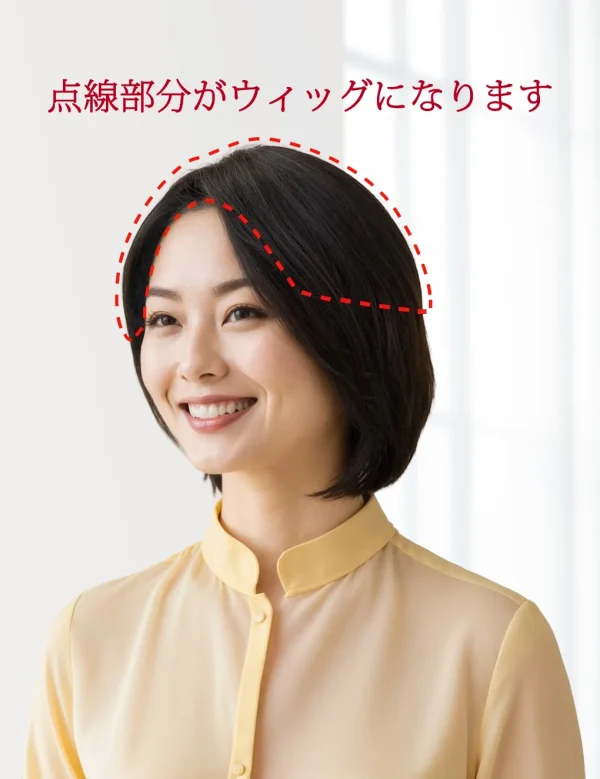 部分ウィッグBL06 - 画像 (4)